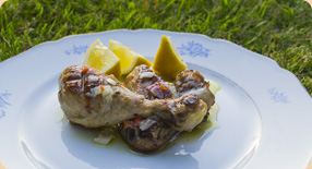 Syrské kuře s citronem na grilu